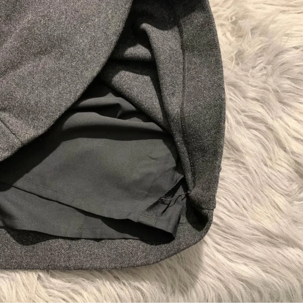 New Uniqlo wool blended women dark gray skirt size 0 - Picture 7 of 9